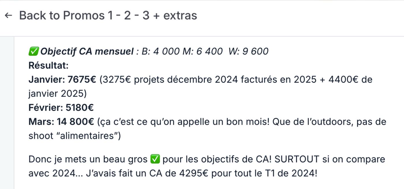 Capture : la régularité du CA